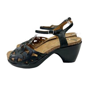 Dansko Coquette Laser Cut Floral Leather Sandals